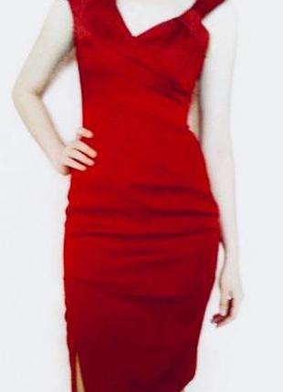 Вечернее красное платье бренд karen millen оригинал3 фото