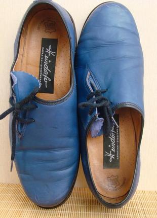 Вінтажні баварські (bavarian) туфлі (сині)/натуральна шкіра