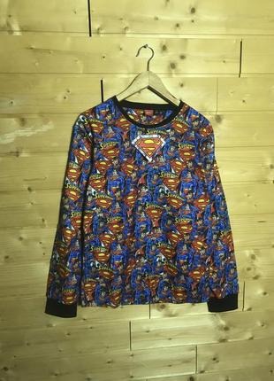 Dc comics superman monogram кофта свитер