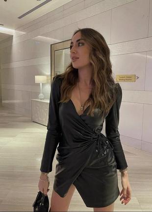 Шкіряне плаття зара zara
