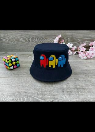 Панамка льняна з принтом among us