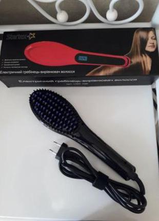 Электрическая расчёска-выпрямитель выравниватель волос електрична щітка випрямлення1 фото