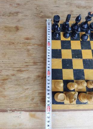 Дерев'яні шахи срср дерев'яні фігури шахова дошка4 фото