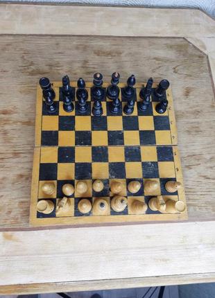 Дерев'яні шахи срср дерев'яні фігури шахова дошка2 фото