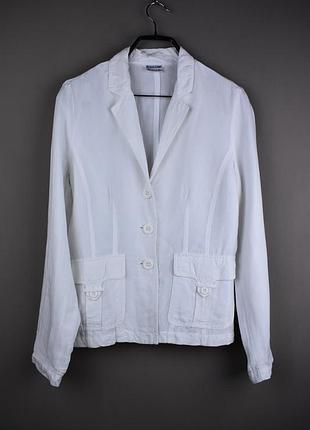 Лен   белый  женский пиджак  жакет от biaggini