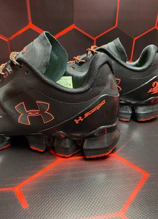Чоловічі кросівки демісезонні 🔥under armour scorpio running shoes black/orange4 фото