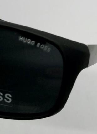 Hugo boss окуляри чоловічі сонцезахисні чорний мат поляризированые9 фото