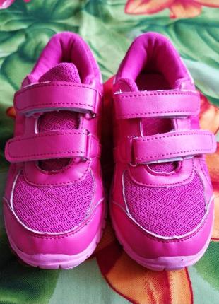 Розові кросівки для дівчинки 27 р2 фото