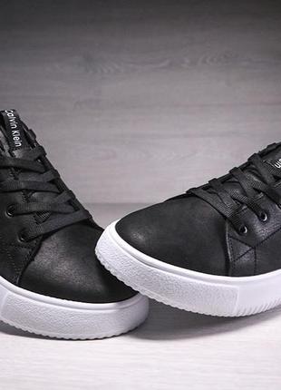 Шкіряні чоловічі кросівки calvin klein exclusive