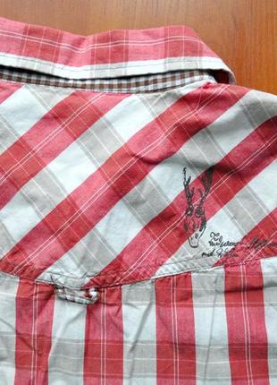 Стильная мужская рубашка der wildschuts в полоску с карманом.8 фото