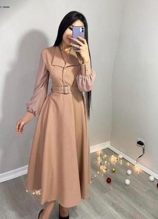 Новинка!!! бежева сукня з поясом 💫💫💫