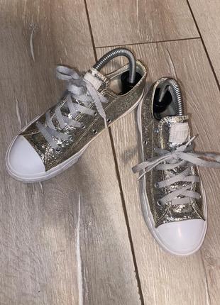 Кеді converse сріблясті converse 33р.