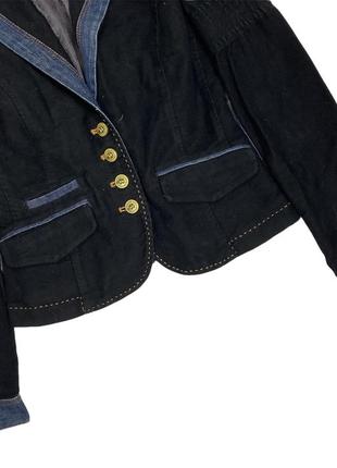 Классный пиджачок от tommy hilfiger с отделкой из джинсы3 фото