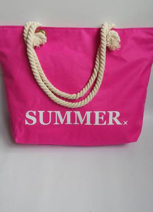 Пляжна сумка summer з канатними ручками. 8 кольорів
