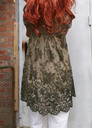 Платье кружевная ажурная туника twin set simona barbieri кружево сетка6 фото