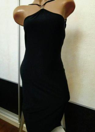 Короткое мини черное платье bay1 фото