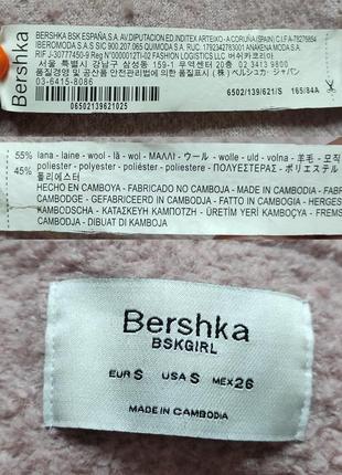 Стильное шерстяное пальто букле bershka свободного кроя с-м3 фото
