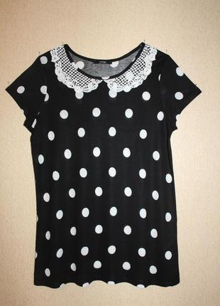 Стильная блуза в горох george