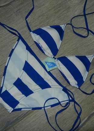 Германия! полосатый раздельный купальник,бюстик шторки,новый1 фото