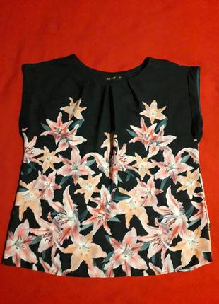 Легкая летняя блуза f&f в цветочный принт3 фото