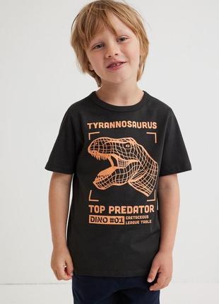 Футболка, футболочка для мальчика летняя с динозаврами hm