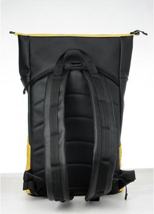 Рюкзак ролл sambag rolltop x чорний з жовтим6 фото