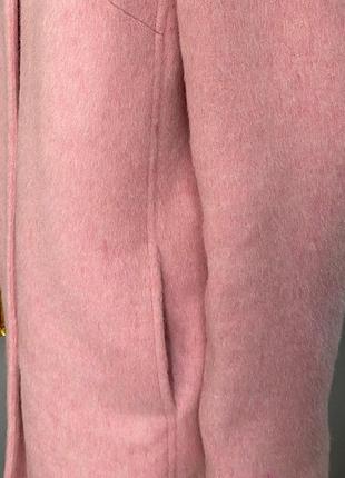 Шерстяное длинное пальто розовое блейзер миди тренч rundholz owens cos lang9 фото