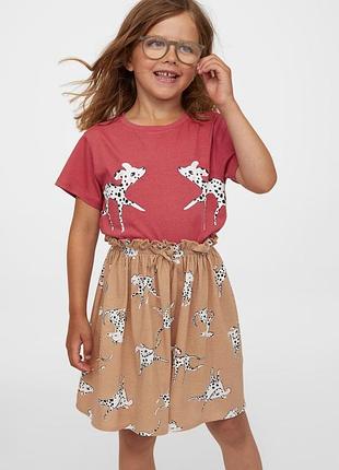 Стильний комплект для дівчинки спідниця футболка h&m ейч енд ем