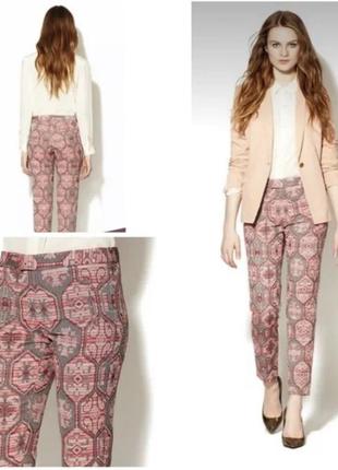 Двоколірні штани в орнамент maje 38 рр