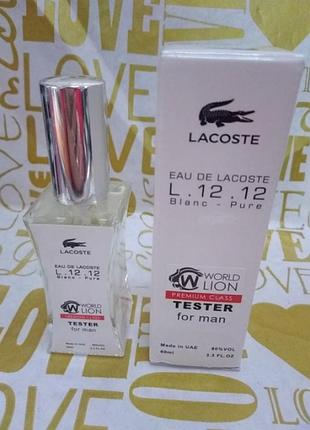 Lacoste eau de l.12.12 blanc 60мл тестер1 фото