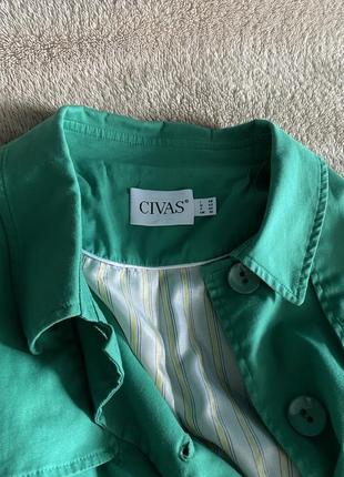 Яркий зеленый пиджак на пуговицах6 фото