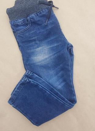 Брендовые штаны джинсы джоггеры на резинке f&f 116 см (5-6 лет)4 фото