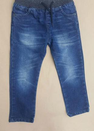 Брендовые штаны джинсы джоггеры на резинке f&f 116 см (5-6 лет)8 фото