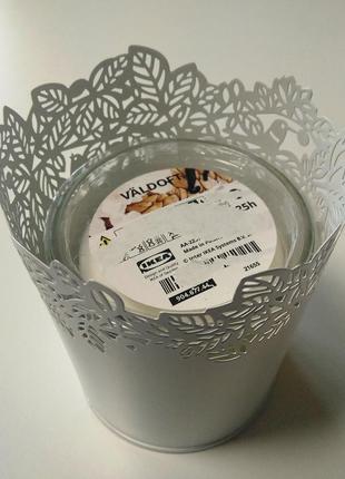 Свічка ароматична ikea в підсвічнику морозиво ваніль3 фото