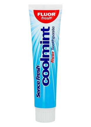 Зубна паста sence fresh coolmint від карієсу і нальоту, зміцнення емалі відбілююча
