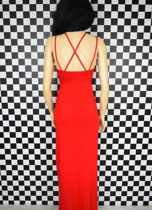 Плаття сукня в пол червона по фігурі футляр довга4 фото