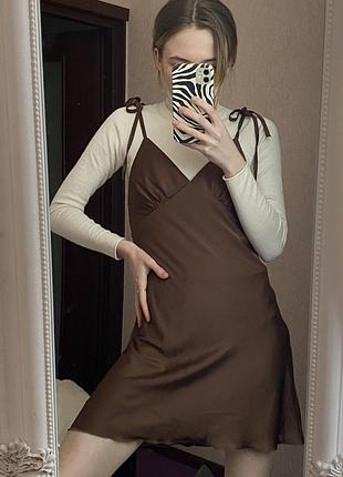 Сатиновое платье в бельевом стиле 2