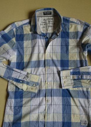 Фірмова бавовняна рубашка сорочка jack&jones,розмір m.3 фото