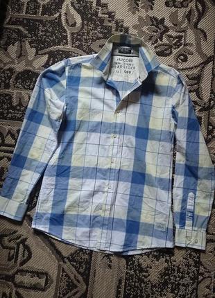 Фірмова бавовняна рубашка сорочка jack&jones,розмір m.1 фото