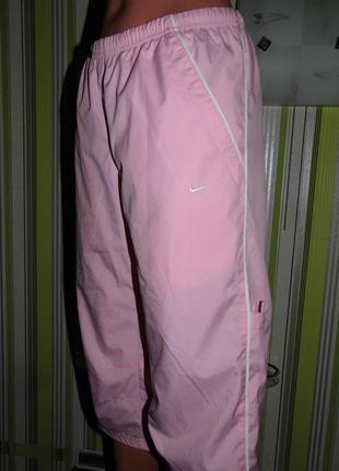 Розовые спортивные бриджи шорты капри-nike- р.152-158/тайланд1 фото