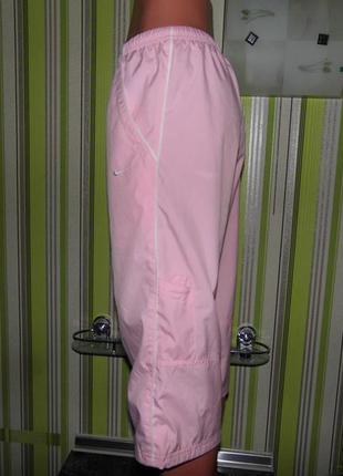 Розовые спортивные бриджи шорты капри-nike- р.152-158/тайланд2 фото