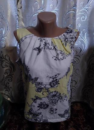 Ніжна бавовняна блуза з квітковим принтом dorothy perkins