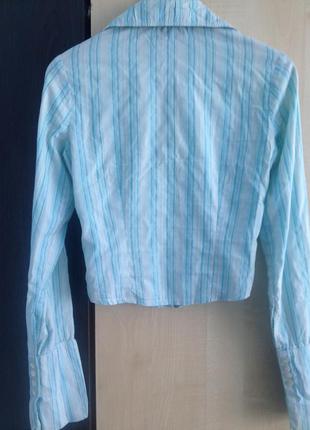 Короткая рубашка из "жатой" ткани с тонкой ниткой люрекса3 фото