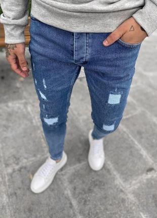 Мужские зауженные джинсы2 фото