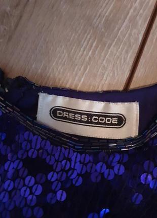 Коктейльное платье расшитое пайетками dress code , s-m5 фото