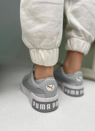 Жіночі сірі шкіряні кеди puma cali🆕 кросівки пума4 фото