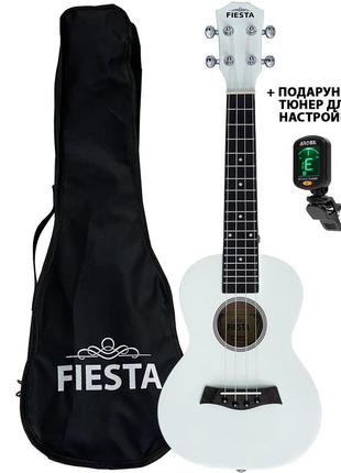 Укулеле концертне fiesta travel bag з чохлом і тюнером чорна, біла, синя, зелена, червона5 фото