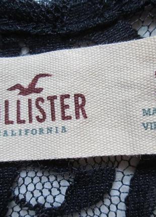 Шикарная кружевная гипюровая кофта блуза с открытой спинкой hollister 🍒❇️🍒6 фото