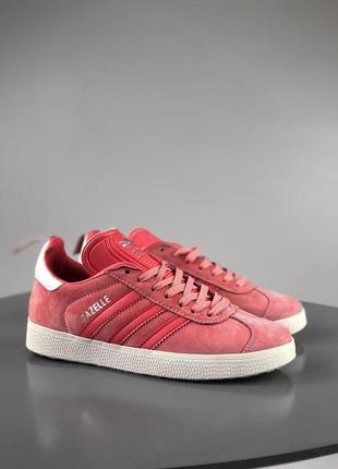 Жіночі замшеві рожеві кеді adidas gazelle🆕 кросівки адідас