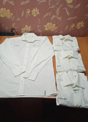 Формені білі сорочки пог 58 см в ідеалі1 фото
